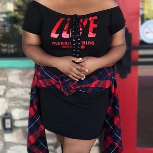 Off shoulder tshirt dress